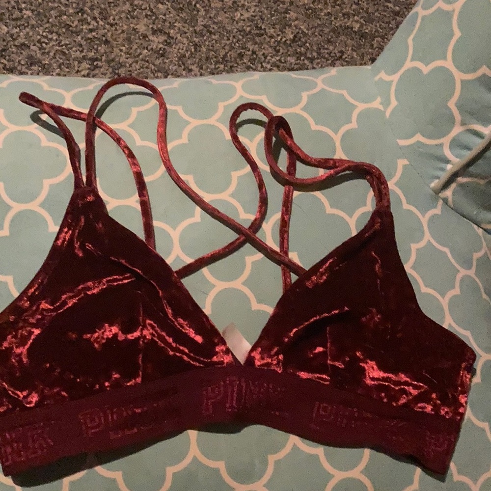 Pink bra vellvet